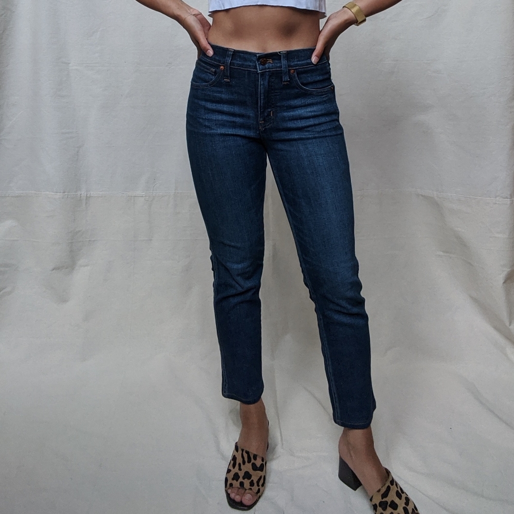 Madewell 24 Slim Straight Indigo Blue Jeans